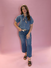 Load image into Gallery viewer, Makenna Denim Puff Sleeve Top
