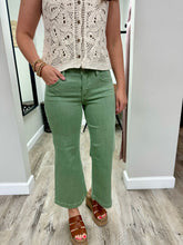 Load image into Gallery viewer, Tummy Control Mid Rise Crop Denim