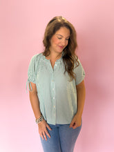 Load image into Gallery viewer, Liv Striped Short Sleeve Button Down