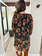Load image into Gallery viewer, Leah Black Floral Dress
