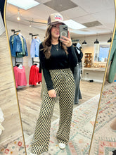 Load image into Gallery viewer, Mariah Mocha Checkered Pants