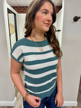 Load image into Gallery viewer, Blythe Teal Color Block Top