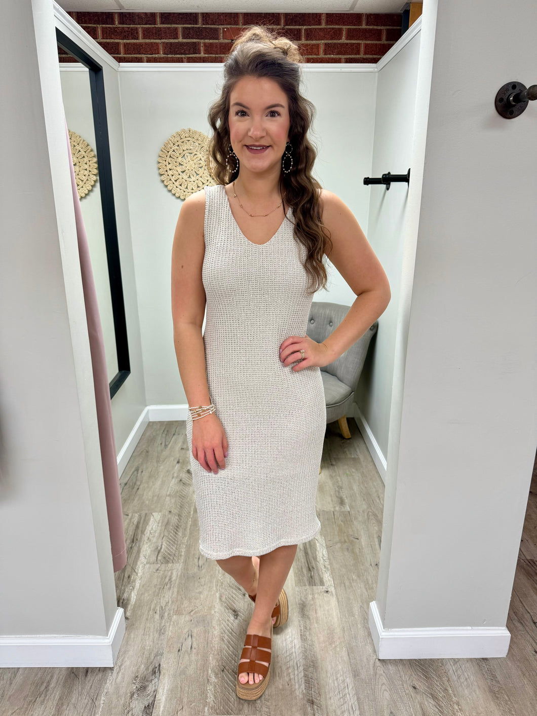 Kelly Natural Midi Dress