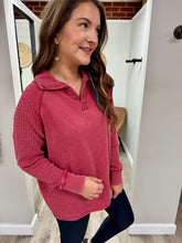 Load image into Gallery viewer, Lindsey Waffle Knit Henley