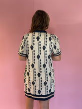 Load image into Gallery viewer, Sylvie Navy Embroidered Dress