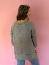Load image into Gallery viewer, Julia Gray Ribbed Pullover