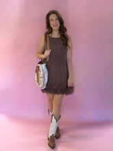 Load image into Gallery viewer, Molly Suede Lace Dress