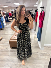 Load image into Gallery viewer, Claire Black Floral Dress