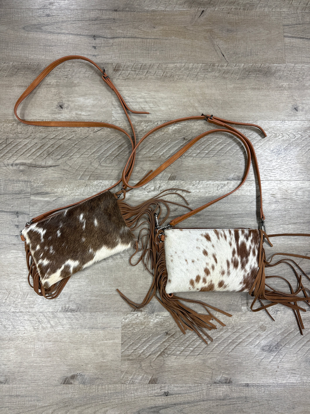 Cowhide Brown Crossbody