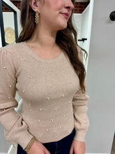 Load image into Gallery viewer, Haley Oatmeal Pearl Sweater