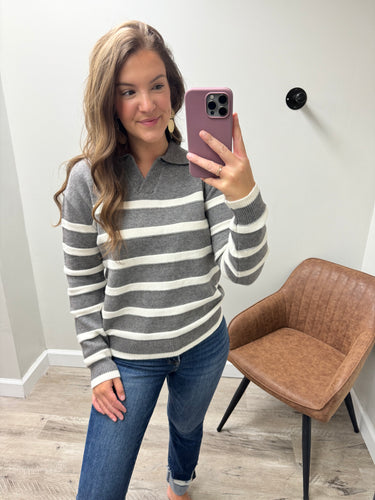 Izzy Polo Striped Sweater