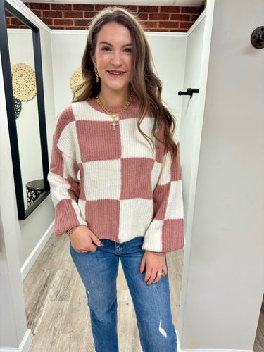 Tessa Checkered Sweater