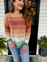 Load image into Gallery viewer, Zoe Striped Pullover Sweater