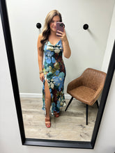 Load image into Gallery viewer, Kaylee Botanica Satin Maxi Slip Dress