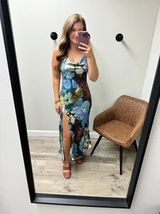 Kaylee Botanica Satin Maxi Slip Dress
