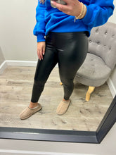 Load image into Gallery viewer, Faux Leather Black Leggings