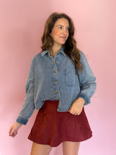 Load image into Gallery viewer, Blair Denim Button Up Top