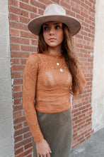 Load image into Gallery viewer, Knit Seamless Jacquard Mock Neck Long Sleeve Top