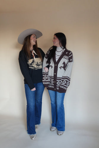 Estelle Western Taupe Cardigan
