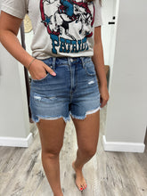 Load image into Gallery viewer, High Rise-Front Distressed Shorts