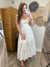 Load image into Gallery viewer, April White Maxi Dress