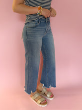 Load image into Gallery viewer, High Rise Crop Wide Step Hem Denim