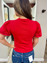 Load image into Gallery viewer, Tina Flower Puff Sleeve Top