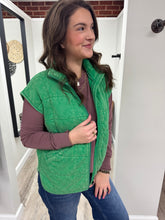 Load image into Gallery viewer, Brooklyn Quilted Green Vest