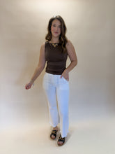 Load image into Gallery viewer, Aria Brown Boat Neck Tank Top