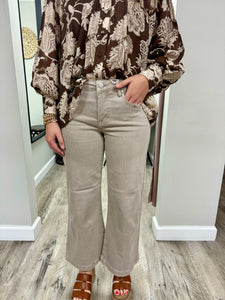 Tummy Control Mid Rise Crop Denim