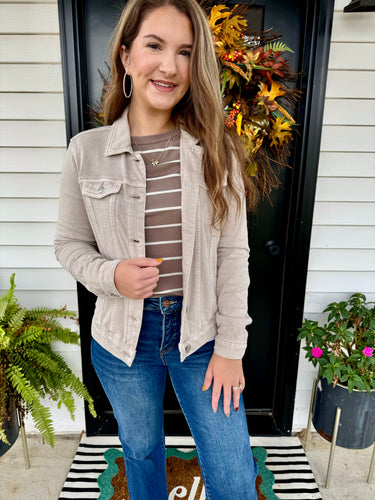 Kristy Washed Button Up Jacket