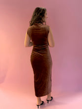 Load image into Gallery viewer, Mia Ruched Velvet Maxi Dress