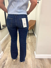 Load image into Gallery viewer, Mid Rise Raw Hem Flare Jeans