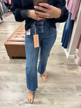 Load image into Gallery viewer, Tummy Control Medium Wash High Rise Straight Jeans