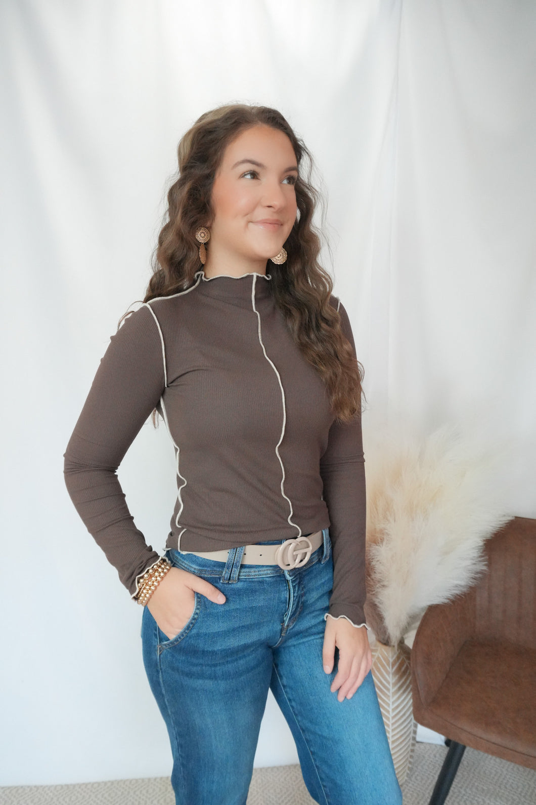 Courtney Mock Neck Long Sleeve