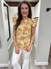 Load image into Gallery viewer, Annamarie Floral Ruffle Top