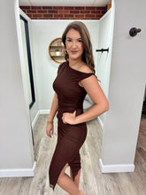 Load image into Gallery viewer, Tonya Brown Midi Dress