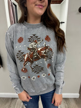 Load image into Gallery viewer, Aztec Cowboy Mineral Crewneck