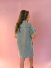 Load image into Gallery viewer, Taralyn Denim Button Up Dress