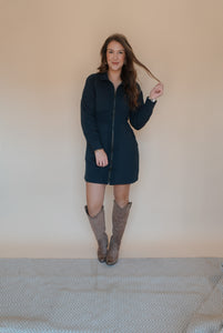 Emma Zip Up Mini Dress