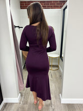 Load image into Gallery viewer, Maddi Plum Midi Dress