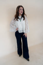 Load image into Gallery viewer, Cassidy Lace Ruffle Blouse