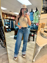 Load image into Gallery viewer, High Rise Cuffed Wide Leg Denim