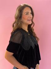 Load image into Gallery viewer, Autumn Velvet Scalloped Top