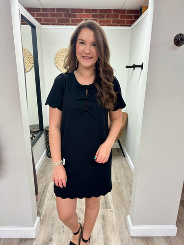 Claudia Black Bow Dress