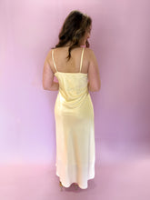 Load image into Gallery viewer, Tessa Yellow Satin Dress