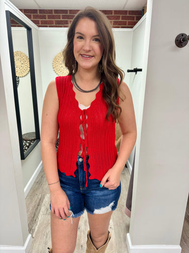 Kate Red Sweater Vest