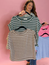 Load image into Gallery viewer, Adrian Raised Rib Striped Top
