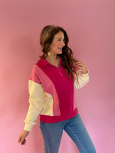 Load image into Gallery viewer, Peyton Pink Color Block Pullover