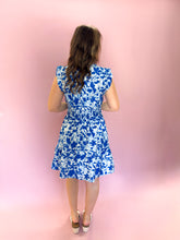 Load image into Gallery viewer, Hallie Royal Blue Floral Dress
